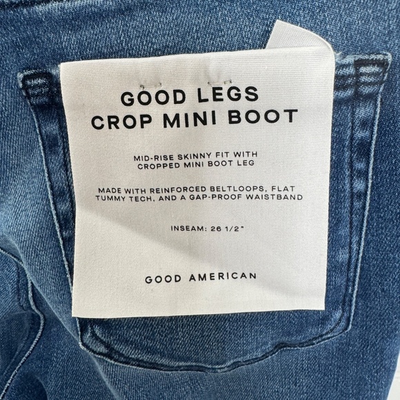 NEW Good American Good Legs Crop Mini Boot Size 8 - Picture 6 of 11